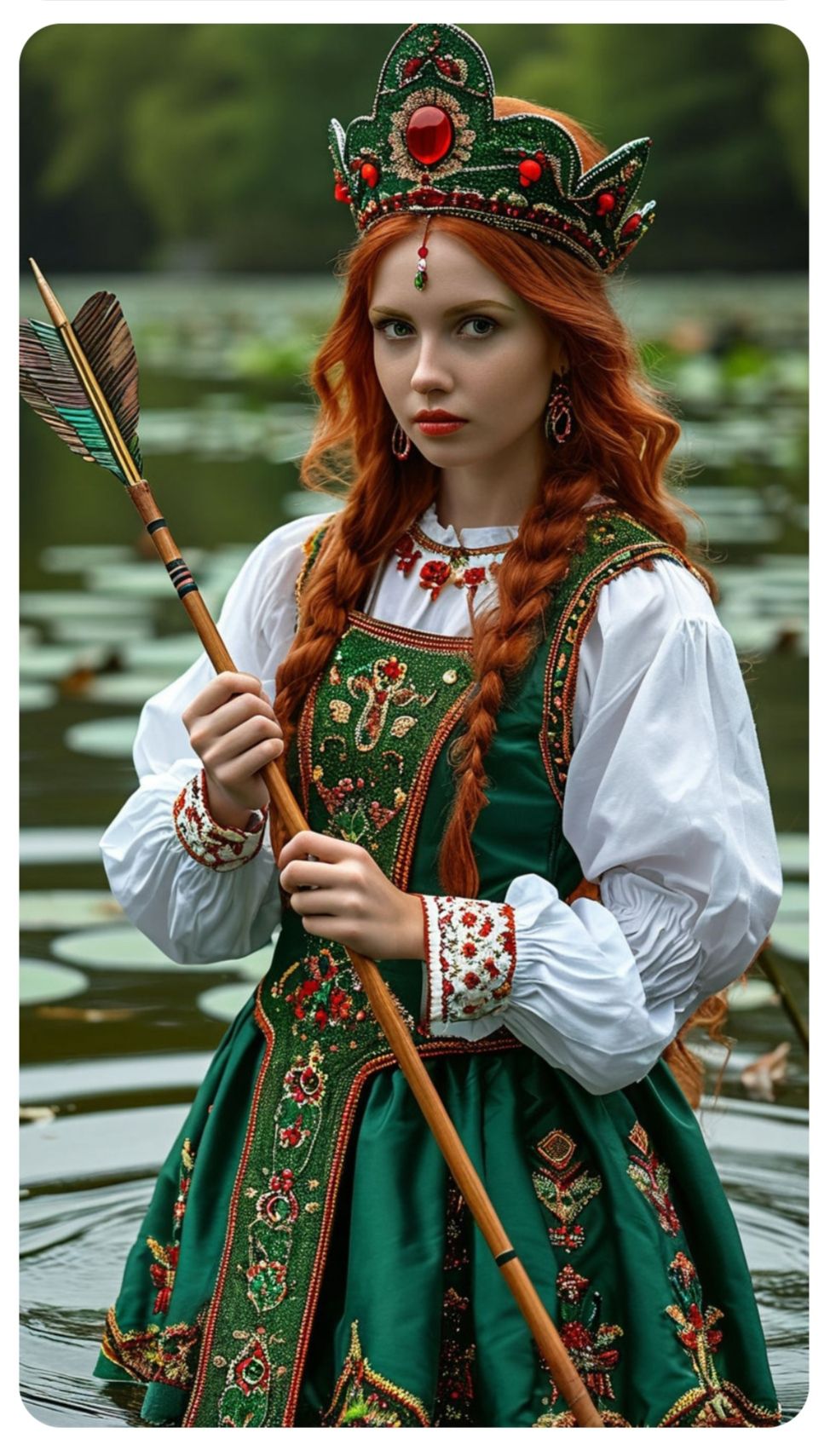 Nude girl Girls in Slavic costumes in Koyang